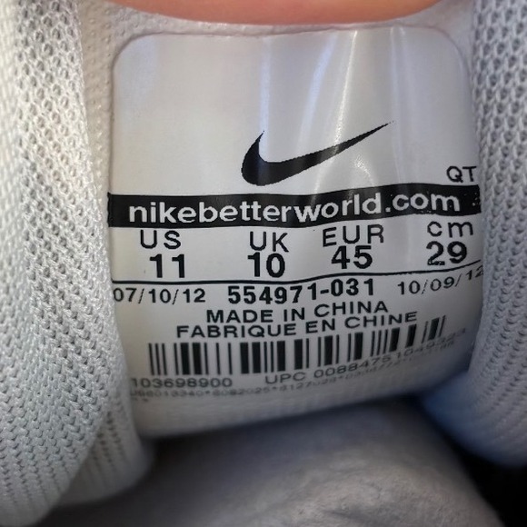 Nike Air Max 95 EM Volt Cool Grey Black Green White Mens Size 11 554971-031 - Picture 9 of 10